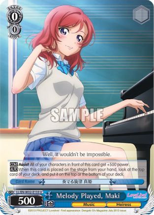Melody Played, Maki (LL/EN-W02-E133 U) - Love Live! DX Vol.2