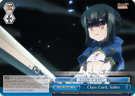 Class Card, Saber (PI/EN-S04-E081 CR) - Fate/kaleid liner PRISMA ILLYA DX