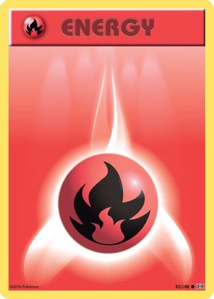 Fire Energy 092/108 - Reverse Holofoil XY Evolutions - Common