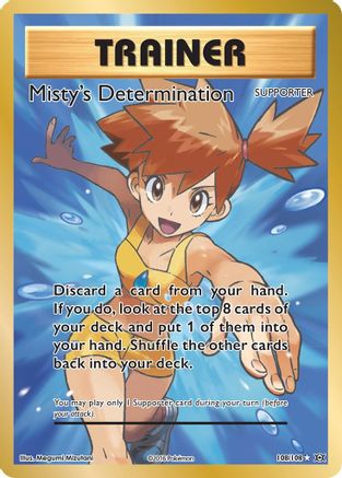 Misty's Determination (Full Art) 108/108 - Holofoil XY Evolutions - Ultra Rare