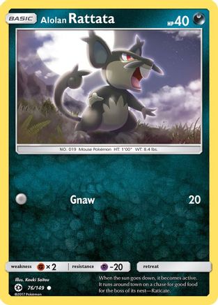 Alolan Rattata 076/149 SM Base Set - Common