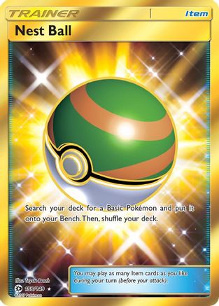 Nest Ball (Secret) 158/149 - Holofoil SM Base Set - Secret Rare