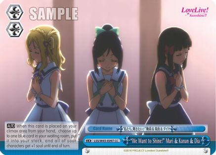 "We Want to Shine!" Mari & Kanan & Dia (LSS/W45-E097 CC) - Love Live! Sunshine!!