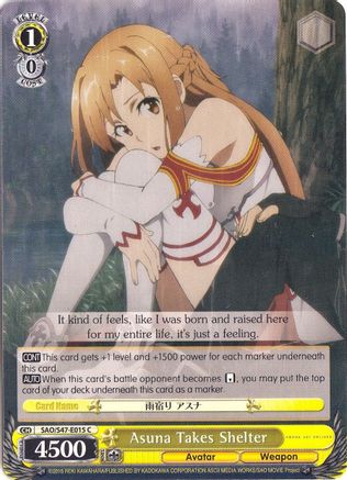 Asuna Takes Shelter (SAO/S47-E015 C) - Sword Art Online Re: Edit