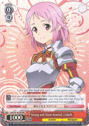 Strong and Stout-hearted, Lisbeth (RRR) (SAO/S47-E052R RRR) - Sword Art Online Re: Edit