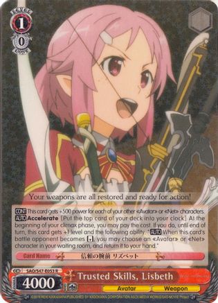 Trusted Skills, Lisbeth (SAO/S47-E053 R) - Sword Art Online Re: Edit