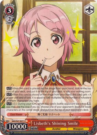 Lisbeth's Shining Smile (SAO/S47-E071 C) - Sword Art Online Re: Edit