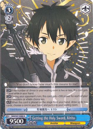 Getting the Holy Sword, Kirito (SAO/S47-E080 R) - Sword Art Online Re: Edit