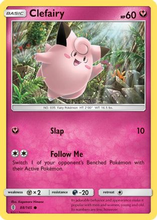 Clefairy 088/145 - Reverse Holofoil SM Guardians Rising - Common