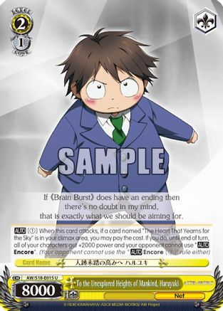 To the Unexplored Heights of Mankind, Haruyuki (AW/S18-E015 U) - Accel World