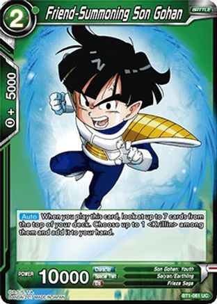 Friend-Summoning Son Gohan (BT1-061) - Galactic Battle