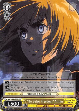 "To Seize Freedom" Armin (AOT/S50-E001 RR) - Attack on Titan Vol. 2