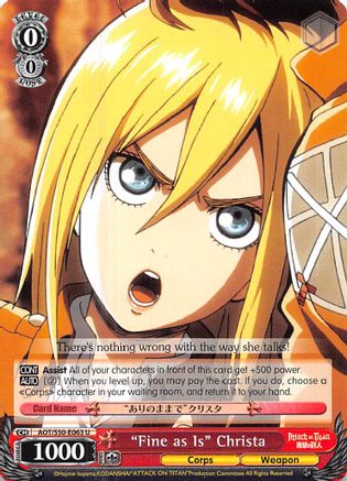 "Fine as Is" Christa (AOT/S50-E063 U) - Attack on Titan Vol. 2