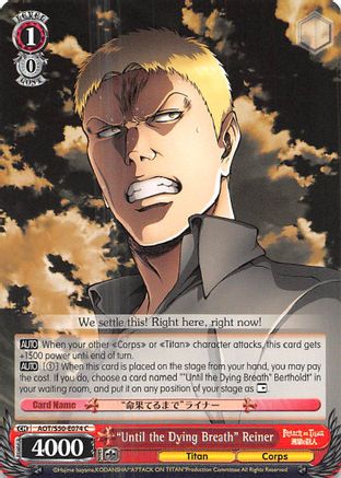 "Until the Dying Breath" Reiner (AOT/S50-E074 C) - Attack on Titan Vol. 2