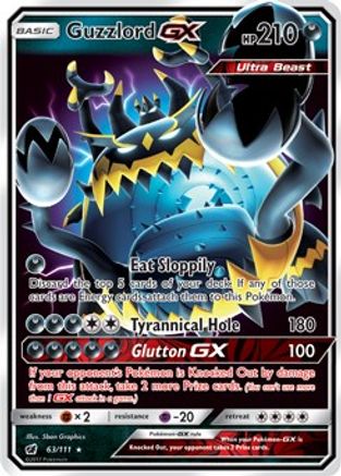 Guzzlord GX 063/111 - Holofoil SM Crimson Invasion - Ultra Rare