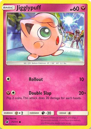 Jigglypuff 071/111 - Reverse Holofoil SM Crimson Invasion - Common