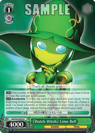 "Watch Witch" Lime Bell (AW/S43-E033 R) - Accel World -Infinite Burst-