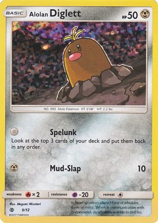 Alolan Diglett 009/12 - Holofoil McDonalds Promos 2017 - Promo