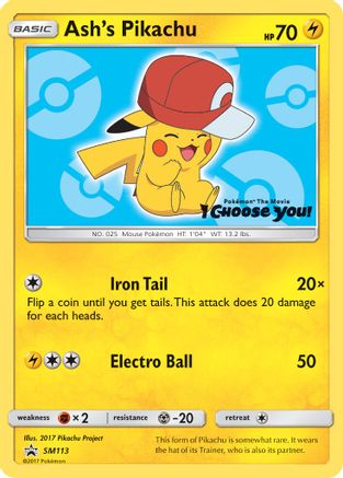 Ash's Pikachu SM113 SM Promos - Promo