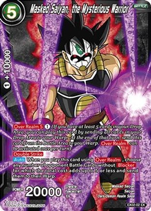 Masked Saiyan, the Mysterious Warrior (Foil) (EX02-02) - Expansion Deck Box Set 02 Dark Demons Villains