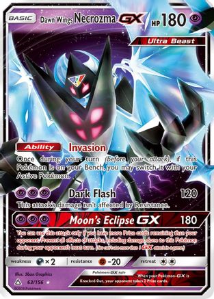 Dawn Wings Necrozma GX 063/156 - Holofoil SM Ultra Prism - Ultra Rare
