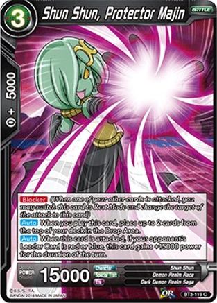 Shun Shun, Protector Majin (BT3-119) - Cross Worlds Foil
