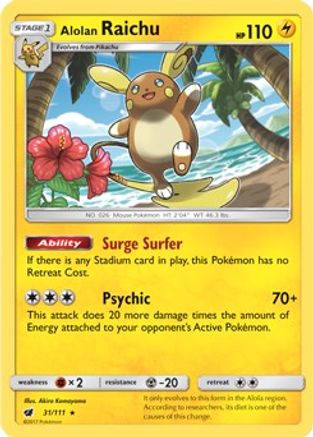 Alolan Raichu 031/111 Deck Exclusives - Rare
