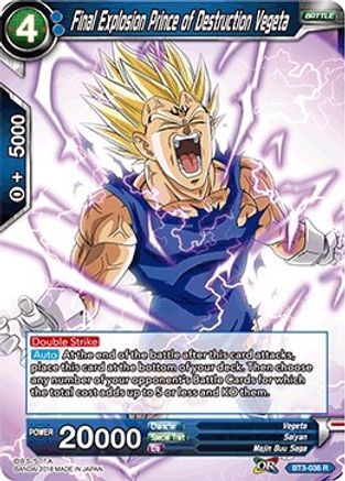 Final Explosion Prince of Destruction Vegeta (BT3-036) - Cross Worlds