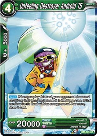 Unfeeling Destroyer Android 15 (BT3-073) - Cross Worlds Foil