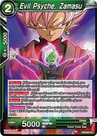 Evil Psyche, Zamasu (BT3-077) - Cross Worlds Foil