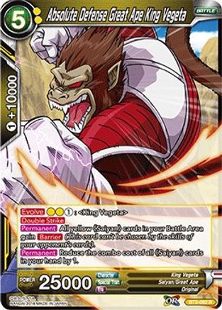 Absolute Defense Great Ape King Vegeta (BT3-092) - Cross Worlds