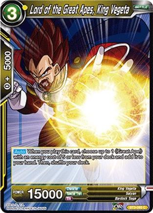 Lord of the Great Apes, King Vegeta (BT3-093) - Cross Worlds