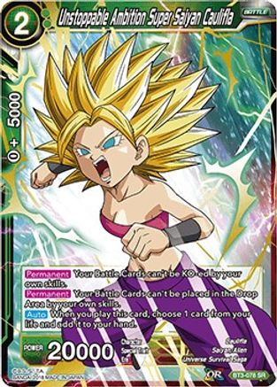 Unstoppable Ambition Super Saiyan Caulifla (BT3-078) - Cross Worlds