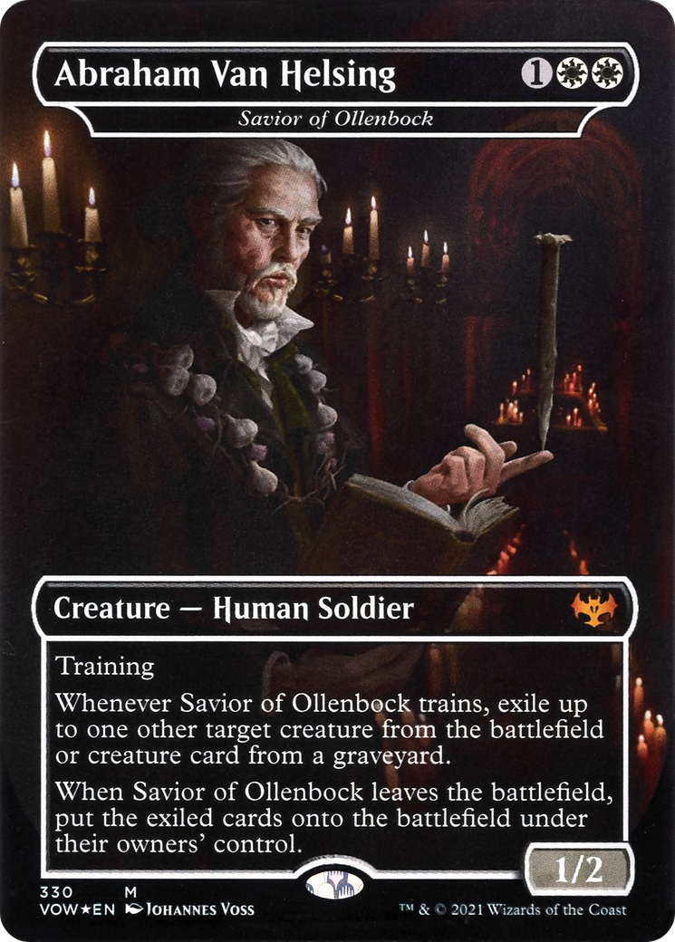 Abraham Van Helsing - Savior of Ollenbock (VOW-330) - Innistrad: Crimson Vow / Abraham Van Helsing (Borderless)