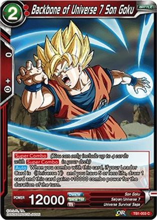 Backbone of Universe 7 Son Goku (TB1-003) - Tournament of Power