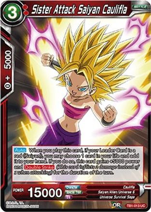 Sister Attack Saiyan Caulifla (TB1-013) - Tournament of Power Foil