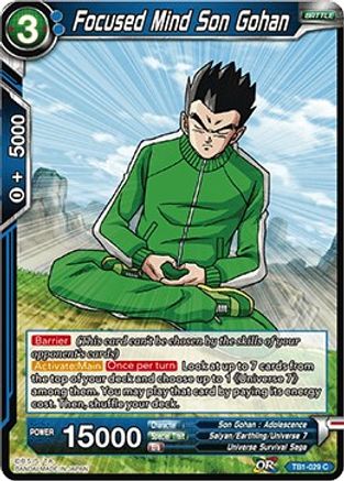 Focused Mind Son Gohan (TB1-029) - Tournament of Power