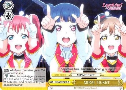 MIRAI TICKET (Yellow) (Parallel Foil) (LSS/WE27-E17 C) - Love Live! Sunshine!! Extra Booster