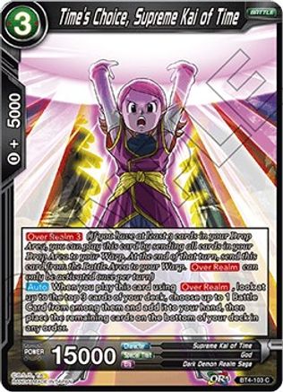 Time's Choice, Supreme Kai of Time (BT4-103) - Colossal Warfare