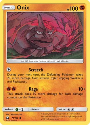 Onix 071/168 - Reverse Holofoil SM Celestial Storm - Common