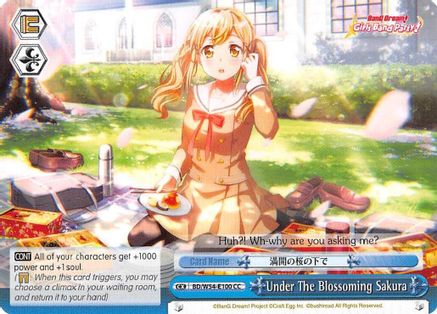 Under The Blossoming Sakura (BD/W54-E100 CC) - BanG Dream! Girls Band Party!