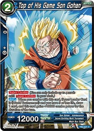 Top of His Game Son Gohan (TB2-021) - World Martial Arts Tournament Foil
