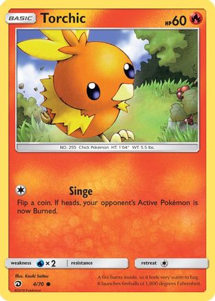 Torchic 004/70 - Reverse Holofoil Dragon Majesty - Common