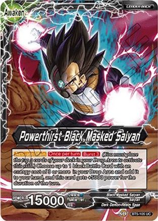 Black Masked Saiyan // Powerthirst Black Masked Saiyan (BT5-105) - Miraculous Revival Foil