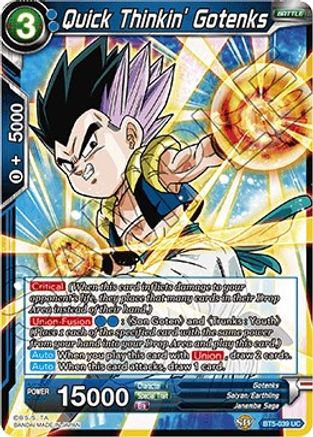 Quick Thinkin' Gotenks (BT5-039) - Miraculous Revival