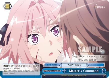 Master's Command (RRR) (APO/S53-E097R RRR) - Fate/Apocrypha