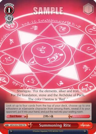 Summoning Rite (APO/S53-TE09 TD) - Fate/Apocrypha