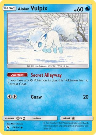 Alolan Vulpix 053/214 SM Lost Thunder - Common