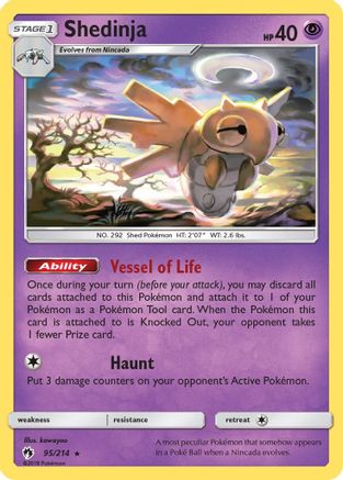 Shedinja 095/214 - Reverse Holofoil SM Lost Thunder - Rare