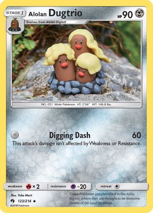Alolan Dugtrio 123/214 SM Lost Thunder - Uncommon